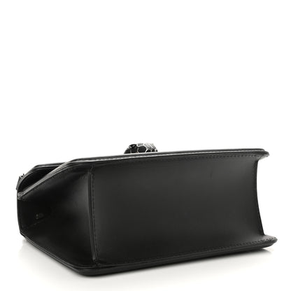 Bulgari Quilted Nappa Smooth Calfskin Serpenti Forever Diamond Blast Shoulder Bag Black 3 of 9
