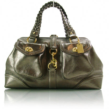 FASHIONPHILE COACHLeatherDaphneBronze9158 1 of 8