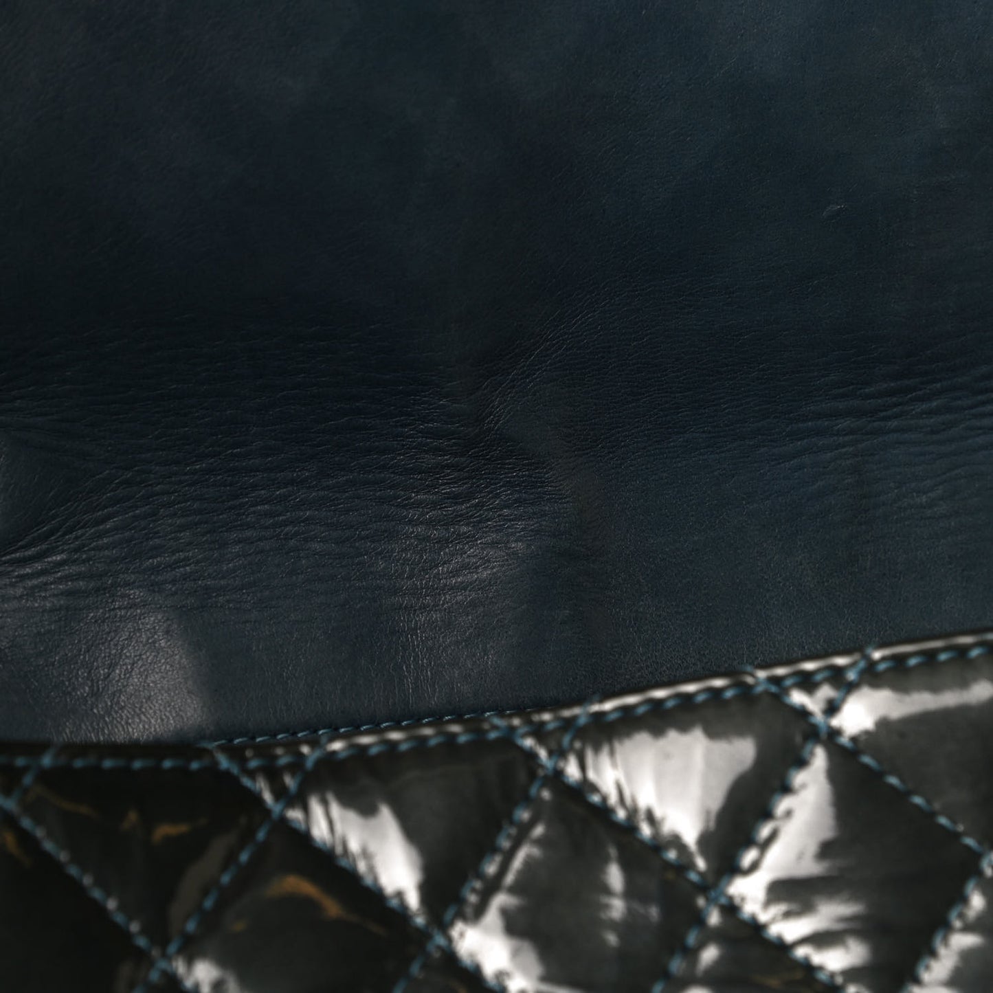 Patent Quilted Reissue XL Maxi Flap Grey