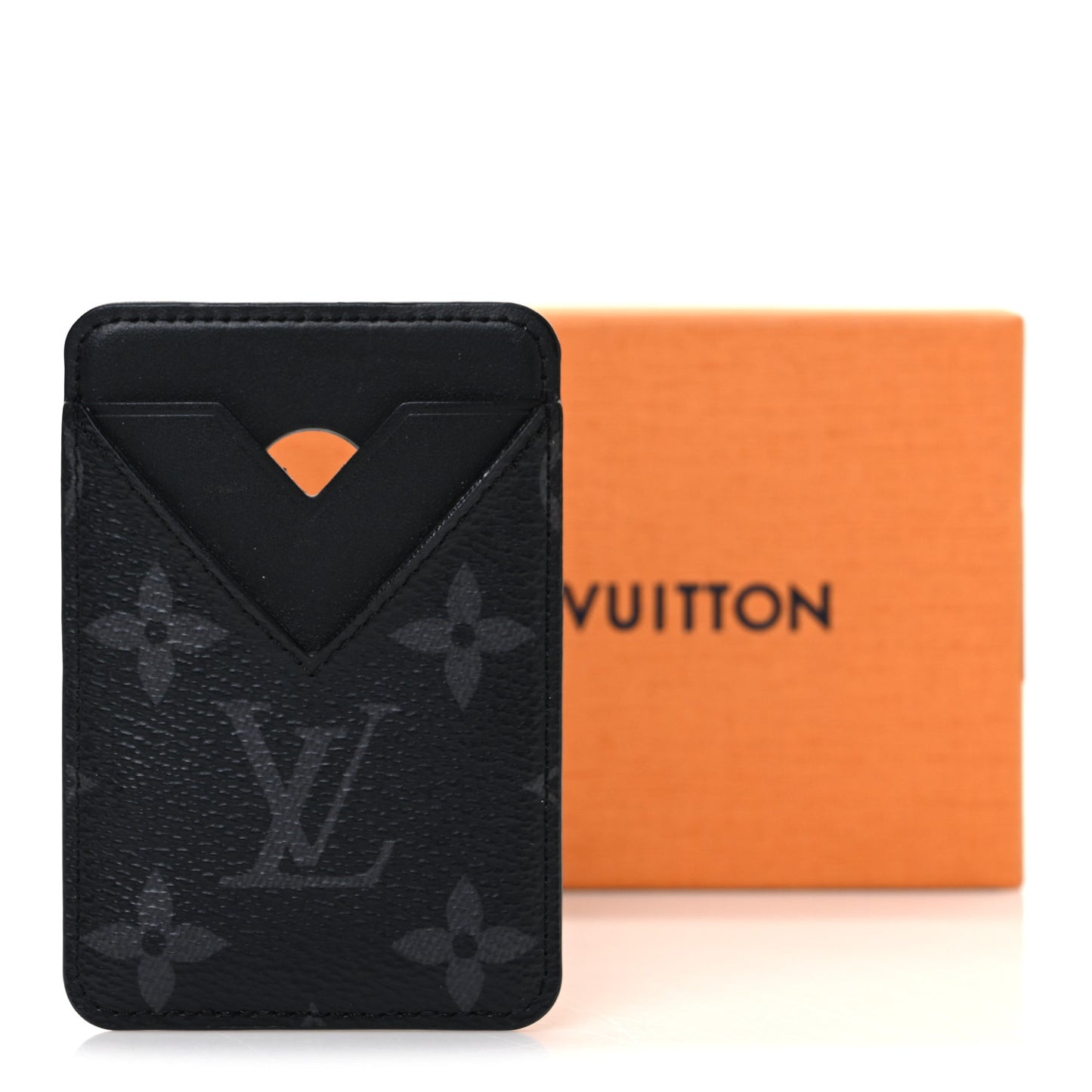 Monogram Eclipse Magnetic Card Holder Black