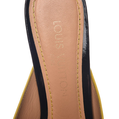 Louis Vuitton Glazed Calfskin Open Toe Mule Sandals 41 Black 9 of 15