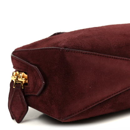 Alaia Suede Goatskin Teckel Clutch Rouge Grenat 10 of 11