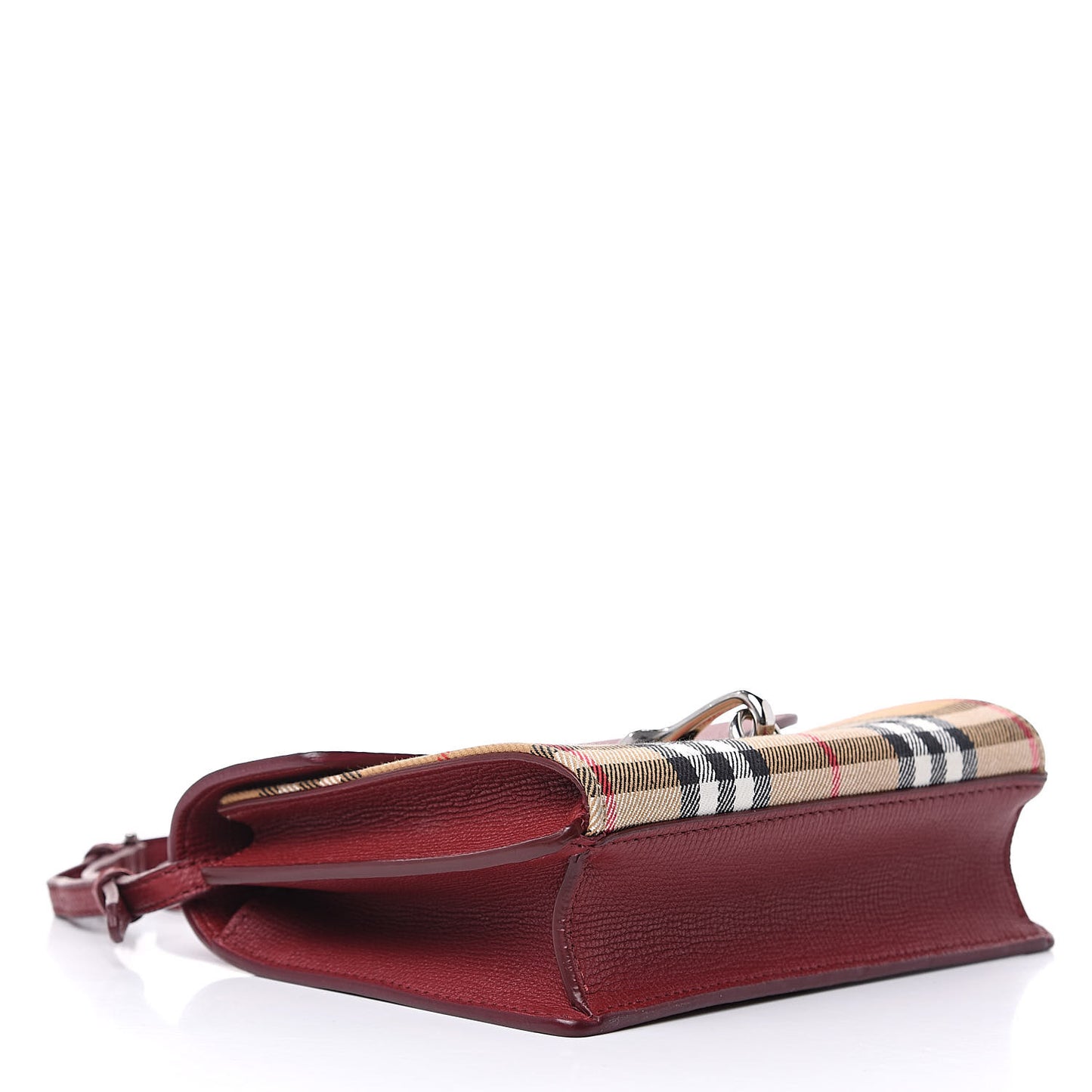 Derby Calfskin House Check Mini Macken Crossbody Bag Russet Red