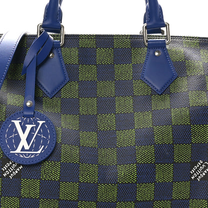 Louis Vuitton Damier Heritage Speedy Bandouliere 40 Blue Green 6 of 8