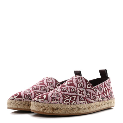 Louis Vuitton Jacquard Since 1854 Starboard Espadrille Flats 37 Bordeaux 3 of 10