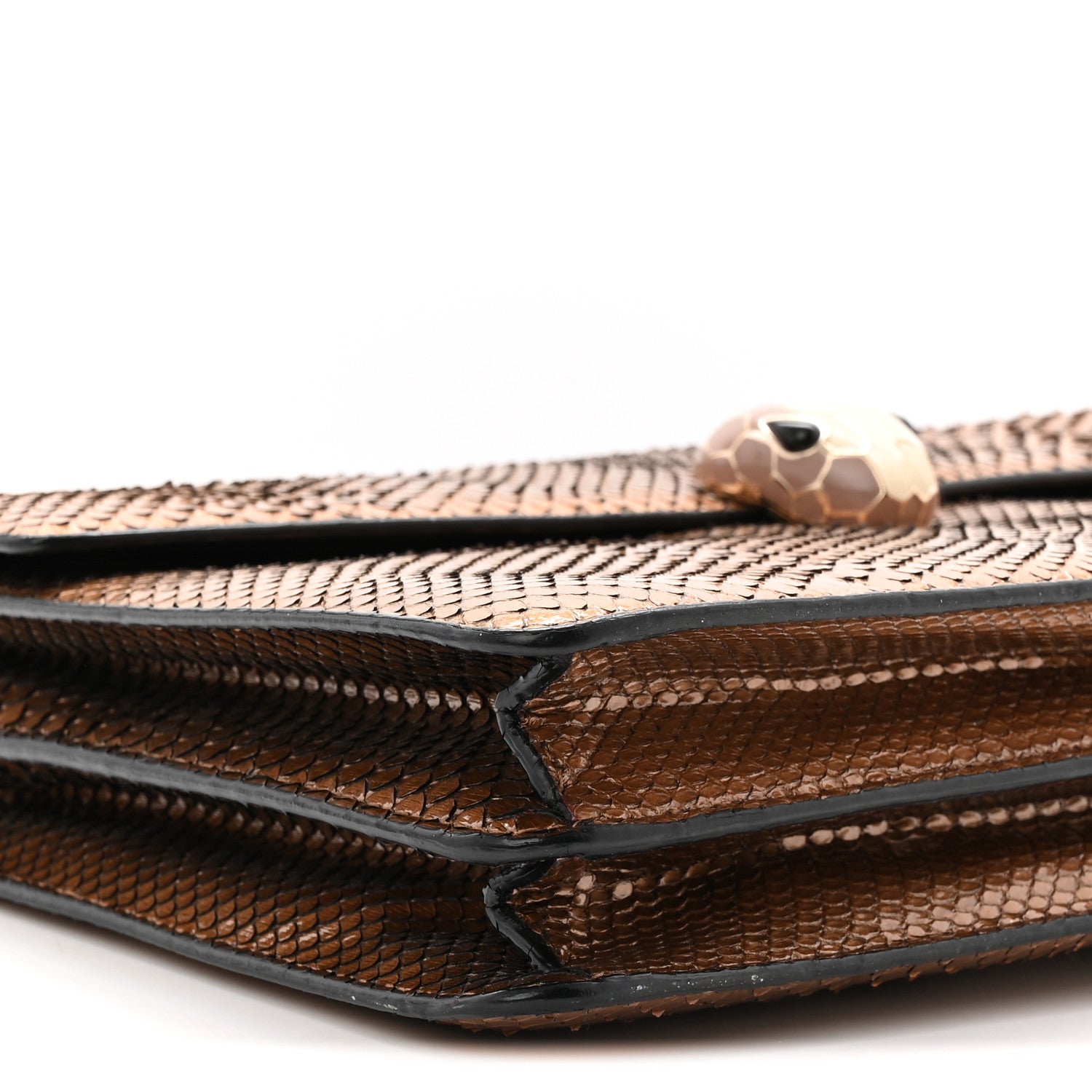 Bulgari Metallic Snakeskin Serpenti Forever Medium Shoulder Bag Gold 17 of 19