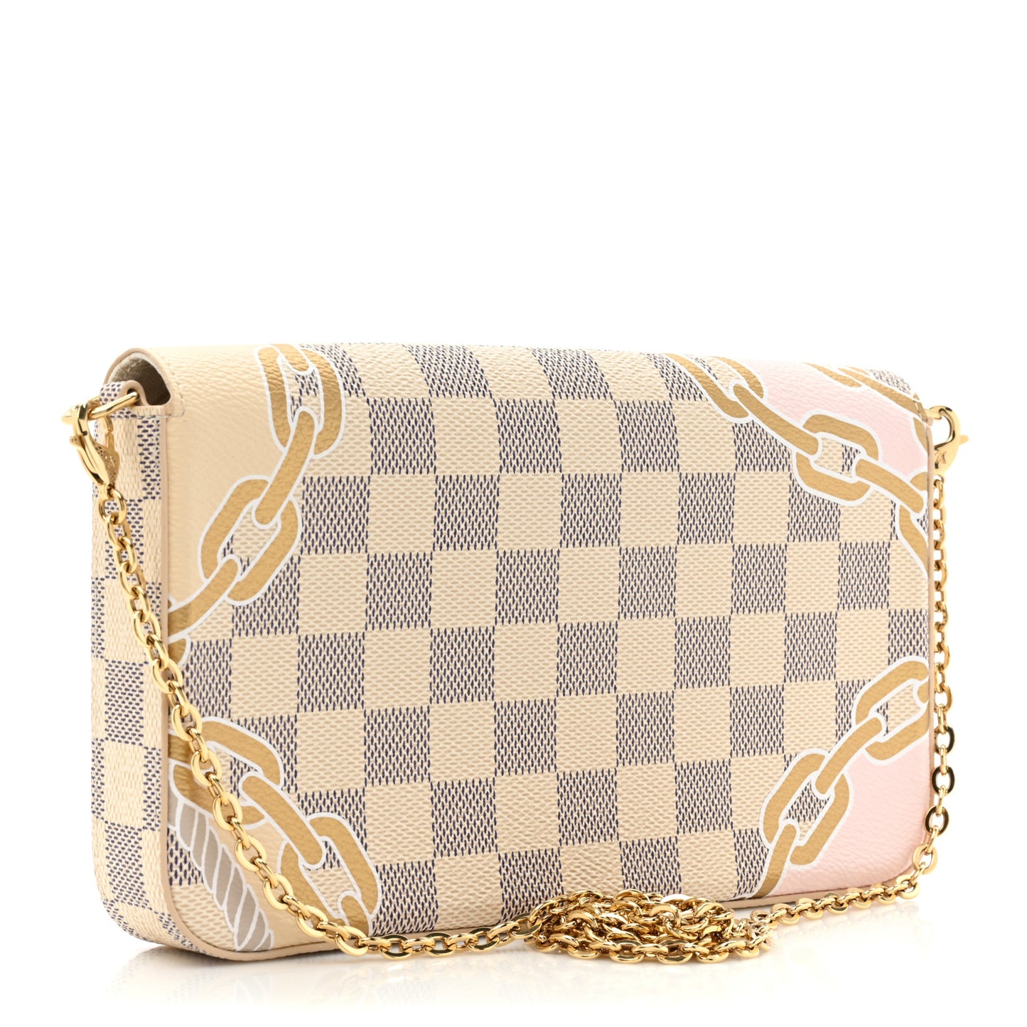 Damier Azur Nautical Pochette Felicie Chain Wallet