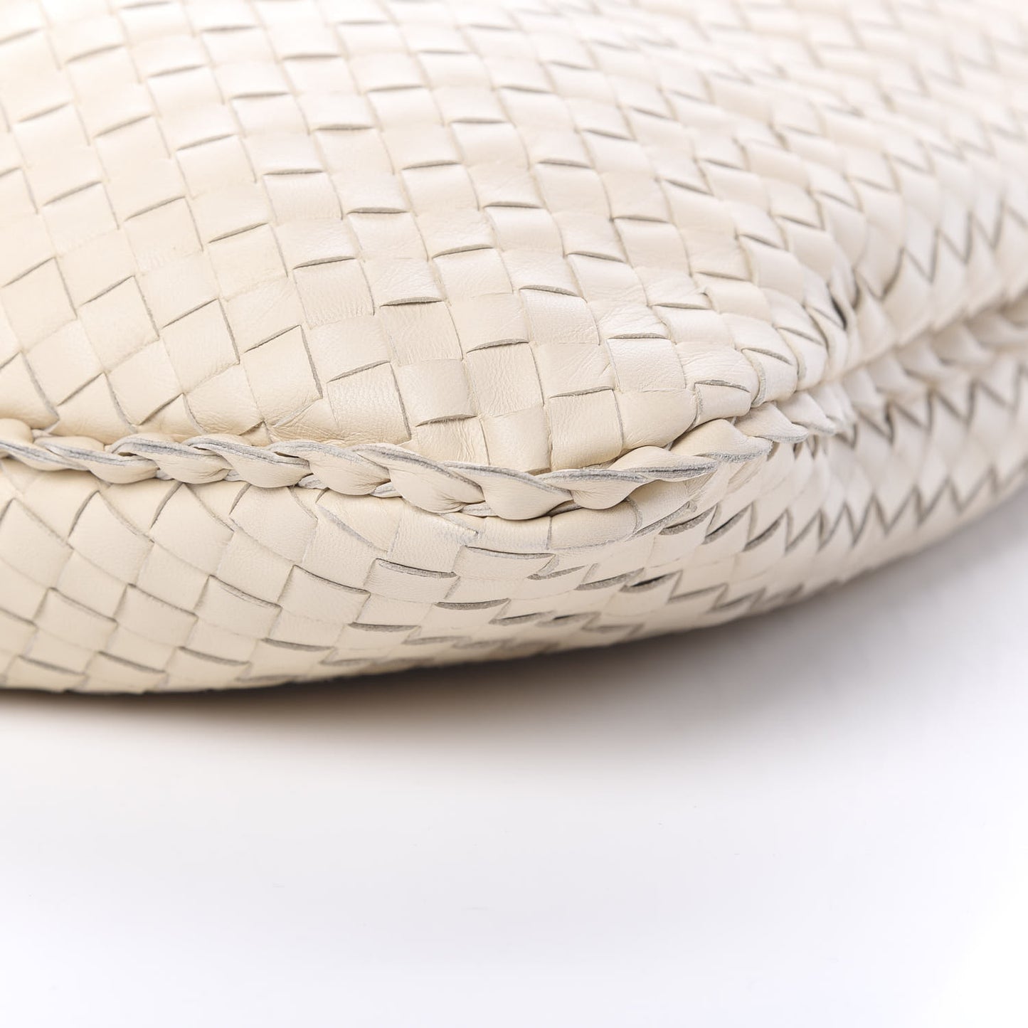 Nappa Intrecciato Large Veneta Hobo Cream
