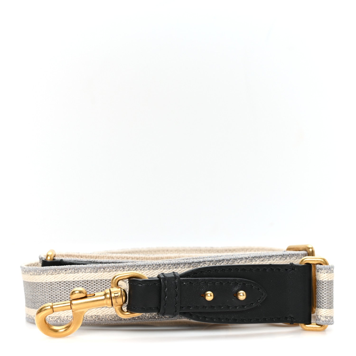 Christian Dior Canvas Embroidered Adjustable Shoulder Strap  Grey 1 of 3