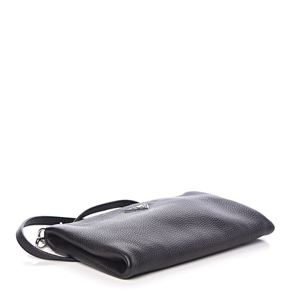 Prada Vitello Daino Crossbody Bag Black 4 of 9