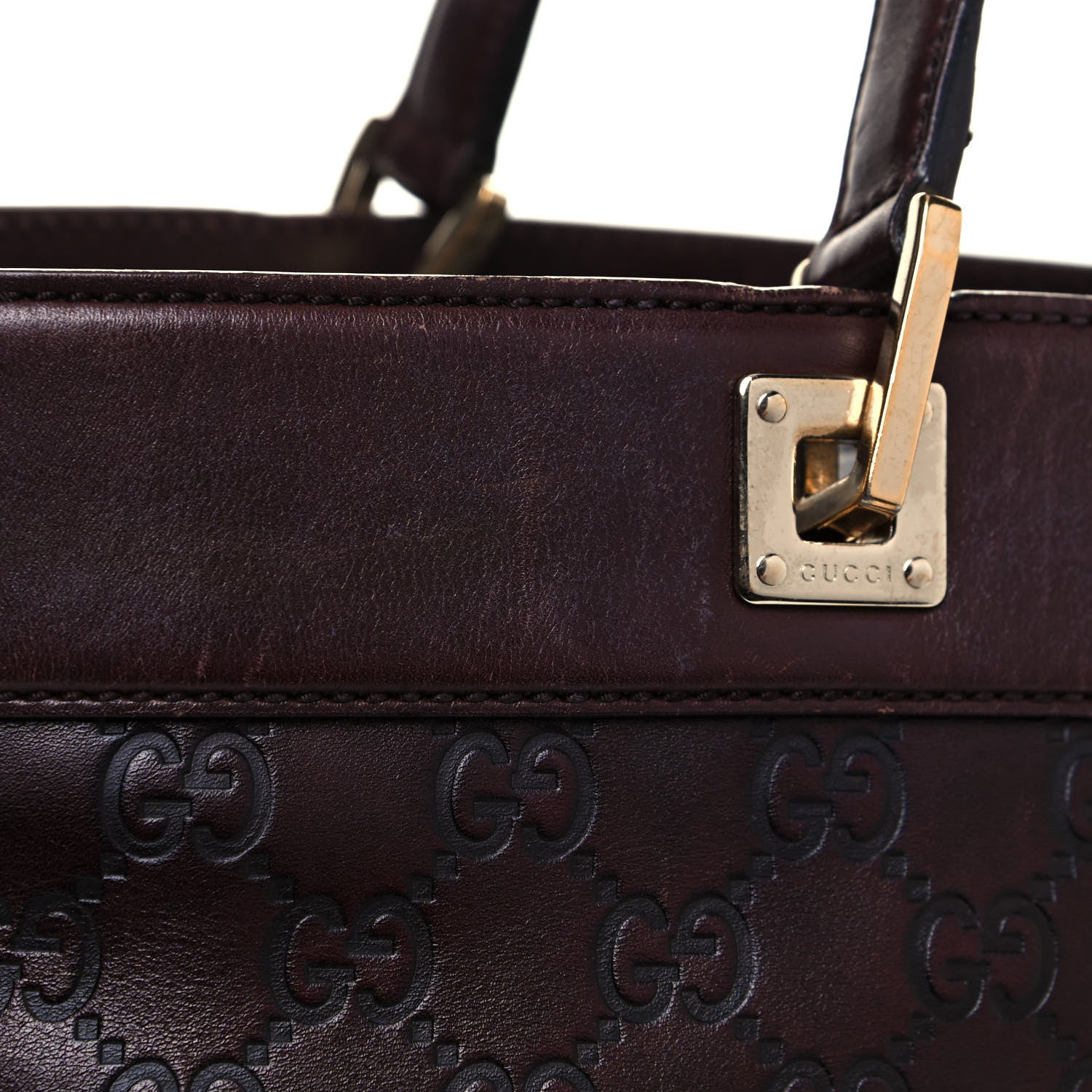 Gucci Guccissima Large Punch Tote Chocolate Brown 15 of 23