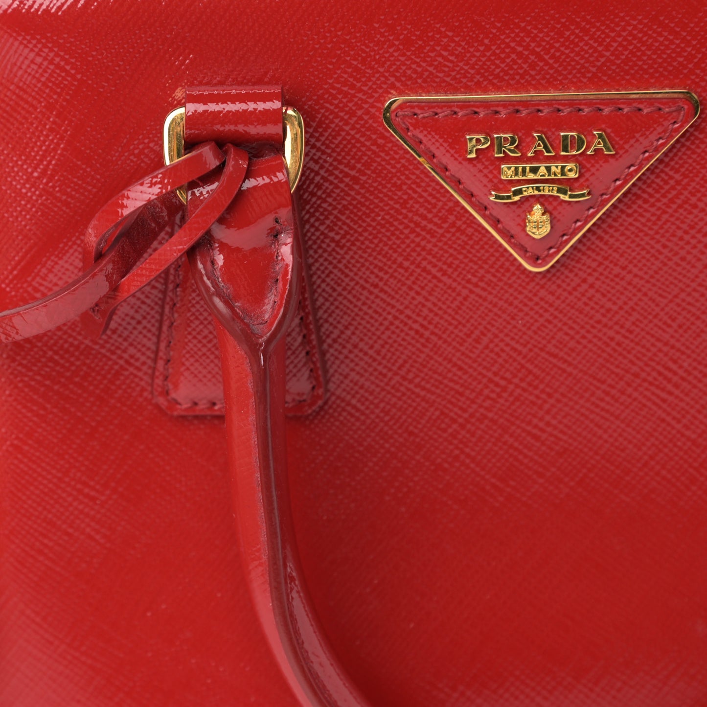 Saffiano Mini Galleria Double Zip Tote Fuoco