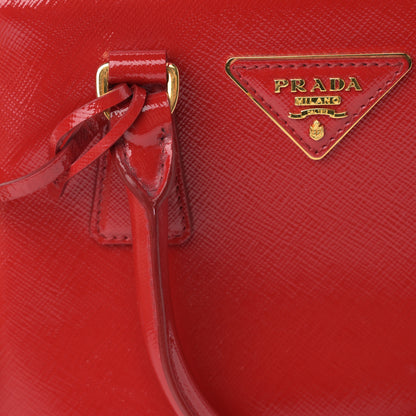 Prada Saffiano Mini Galleria Double Zip Tote Fuoco 15 of 17