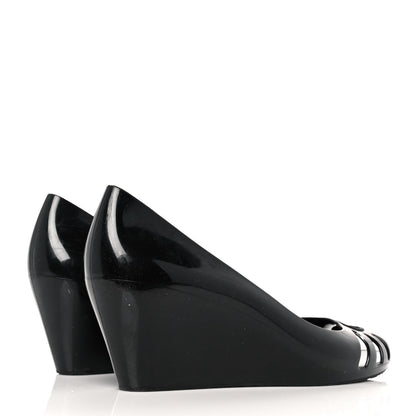 Gucci Rubber Jelly Marola Wedges 39 Black 4 of 7