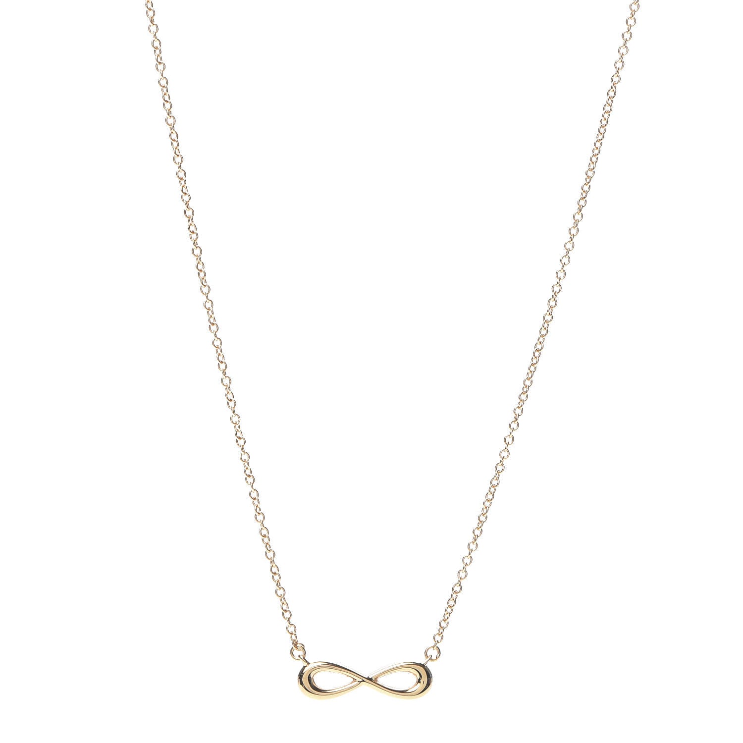 Tiffany 18K Rose Gold Infinity Pendant Necklace 1 of 5