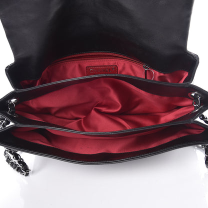 Chanel Lambskin Tweed Large Camellia Petals Flap Black 5 of 19