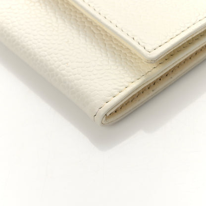 Chanel Caviar Timeless CC Card Holder White 9 of 12