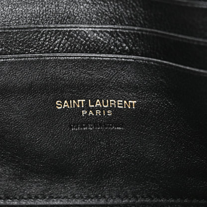 Saint Laurent Grain De Poudre Matelasse Monogram Mini Lou Camera Bag Black 6 of 11
