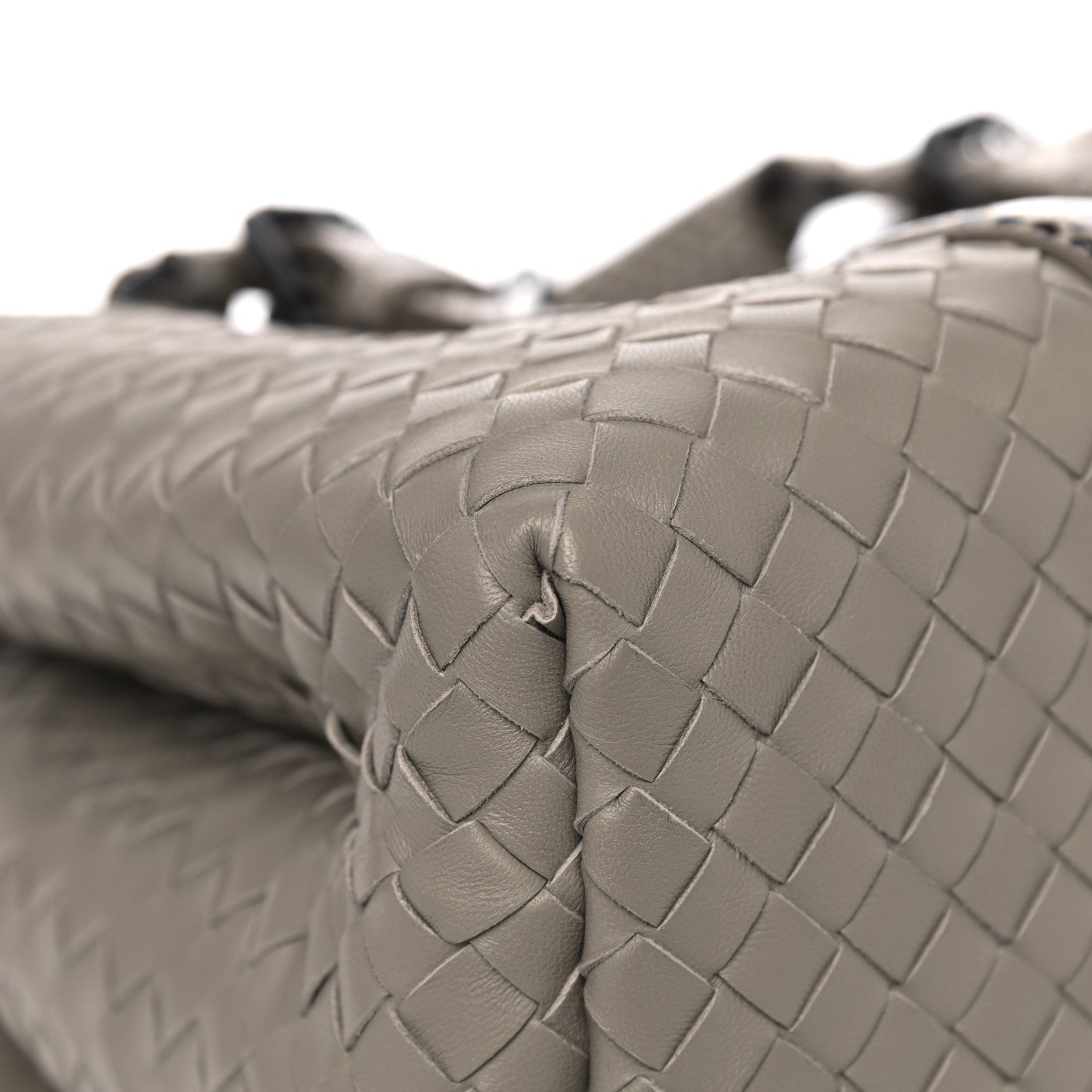 Bottega Veneta Nappa Intrecciato Snakeskin Small Flow Wave Tote Mink 9 of 18