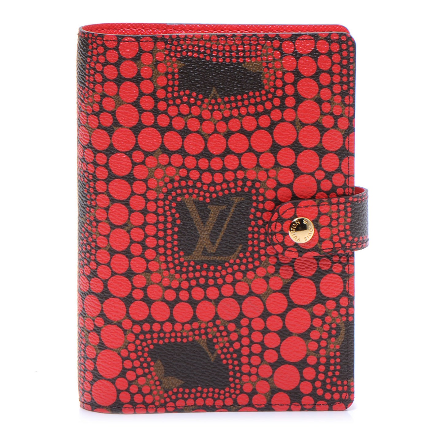 Monogram Kusama Town Small Ring Agenda Cover Red