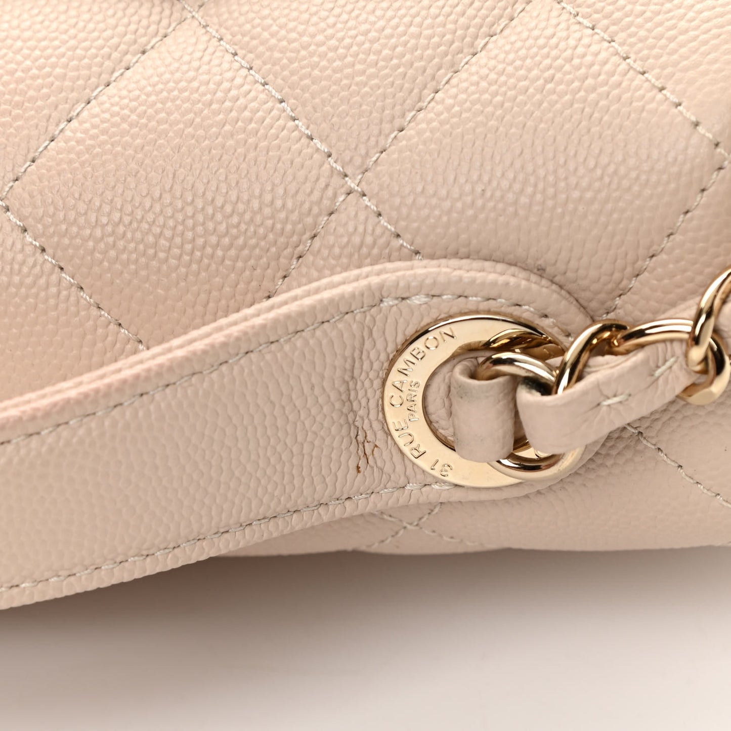 Caviar Quilted Medium Business Affinity Flap Beige