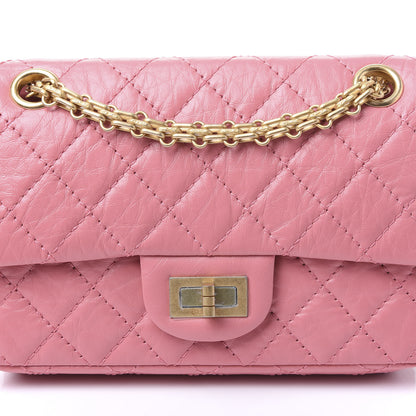 Chanel Aged Calfskin Quilted 2.55 Reissue Mini Flap Pink 7 of 10