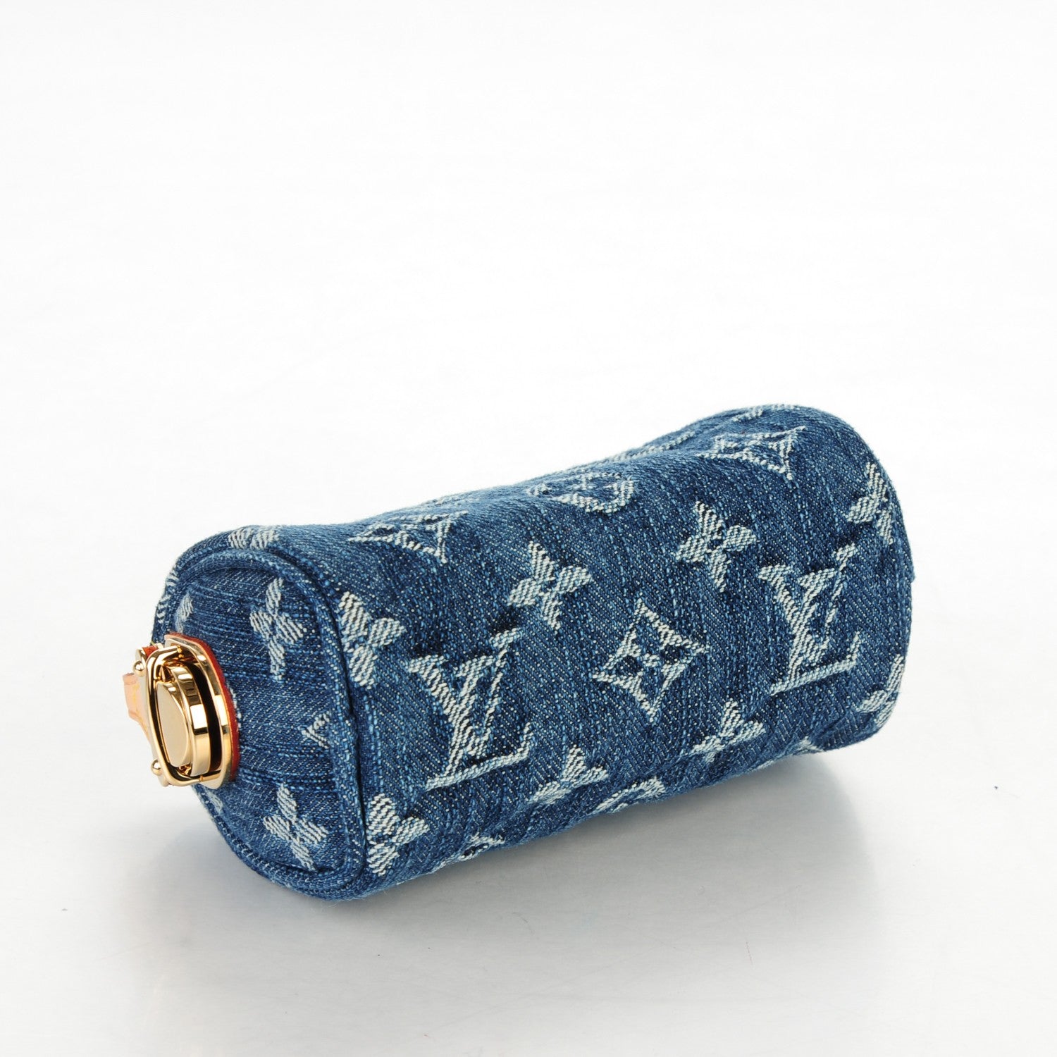 Louis Vuitton Monogram Denim Pochette Speedy PM Key Holder Blue 4 of 7