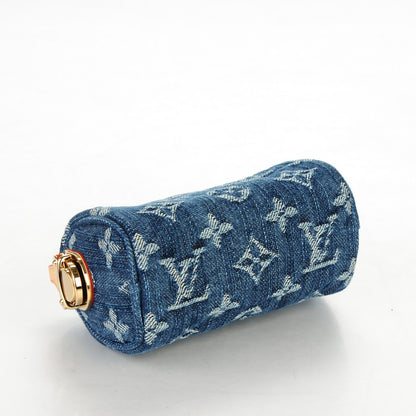 Louis Vuitton Monogram Denim Pochette Speedy PM Key Holder Blue 4 of 7