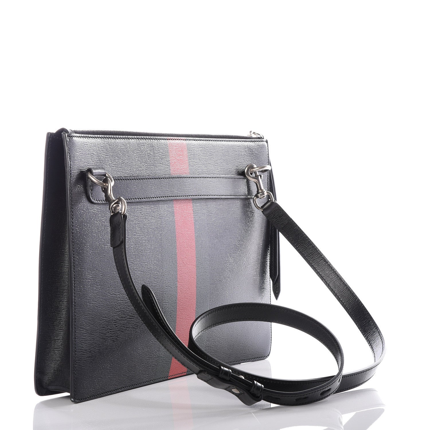 Gucci Calfskin Kingsnake Print Messenger Black 2 of 11