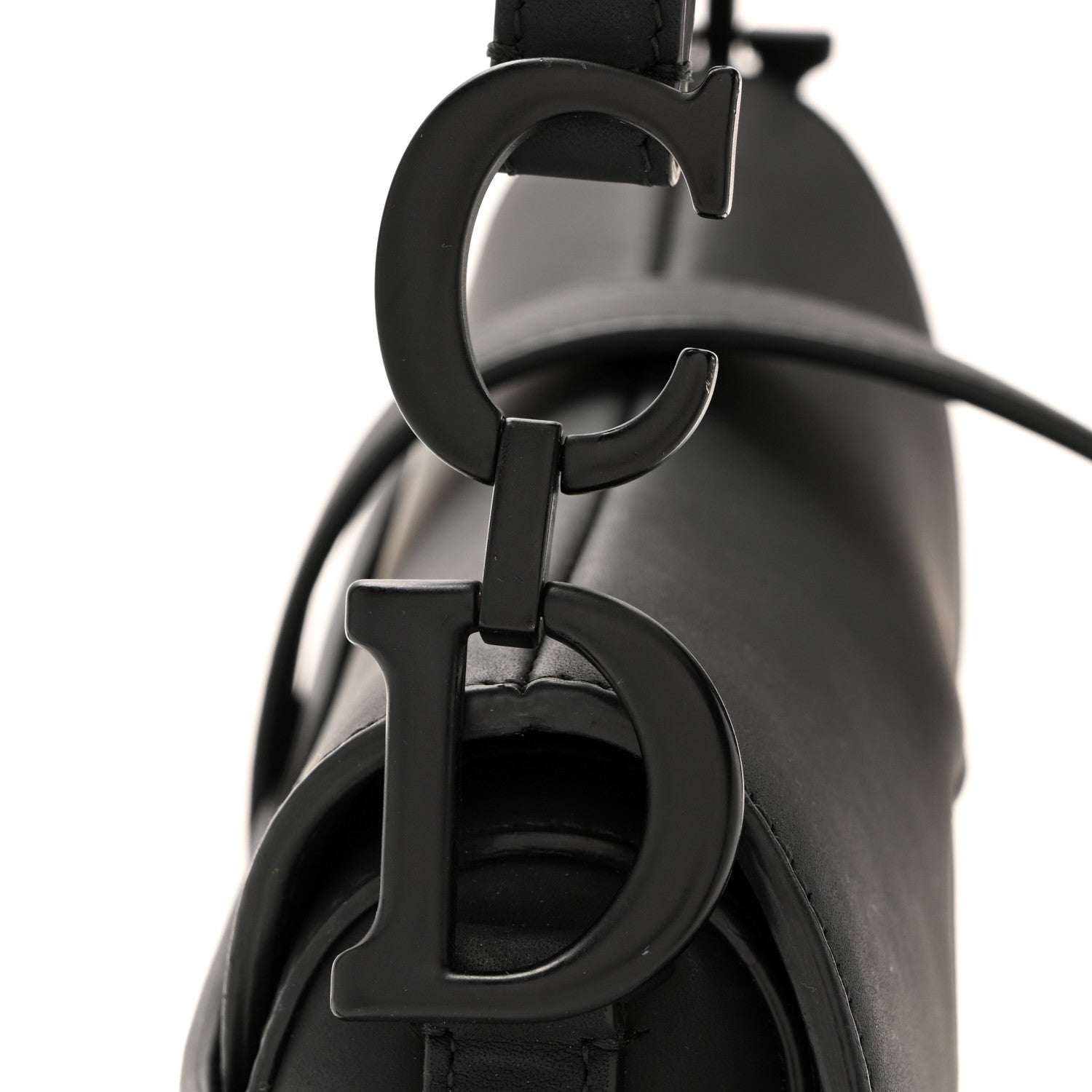 Christian Dior Ultra Matte Calfskin Mini Saddle Bag With Strap Black 13 of 14