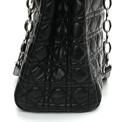 Christian Dior Lambskin Cannage Medium Dior Soft Shopping Tote Black 11 of 11