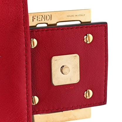 Fendi Nappa FF 1974 Embossed Large Baguette Fragola 6 of 14