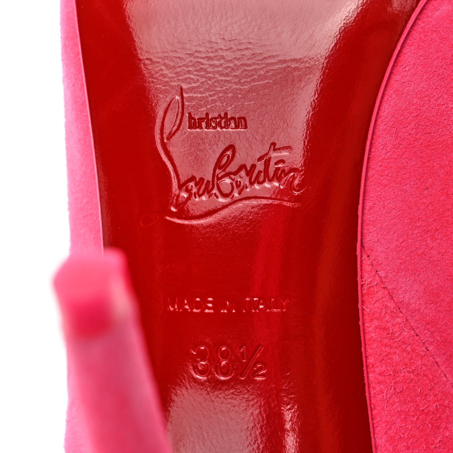 Christian Louboutin Veau Velours Astrilarge 100 Booties 38.5 Pink 6 of 11