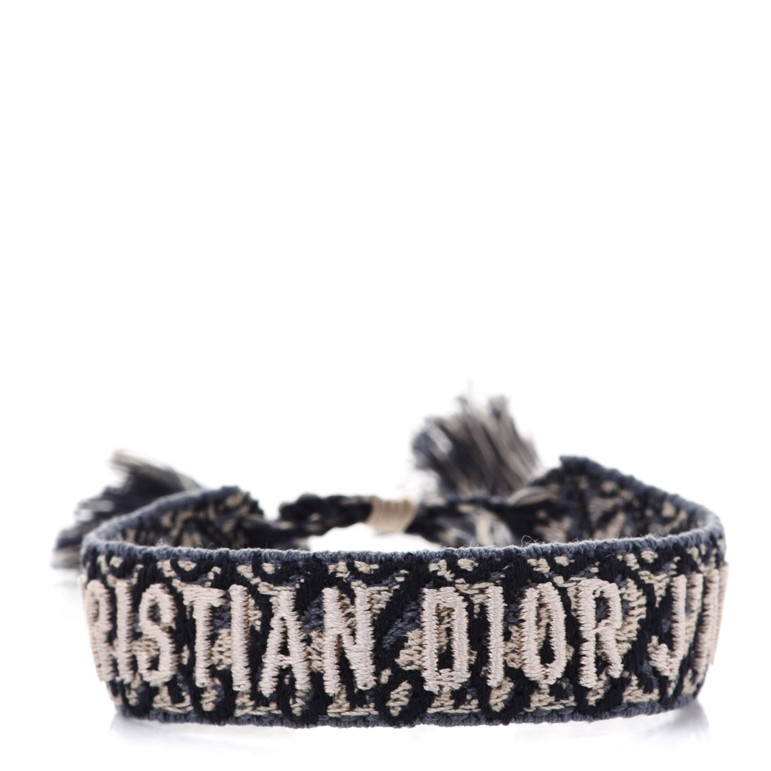 Christian Dior Woven Cotton J'Adior Friendship Bracelet Navy 1 of 5