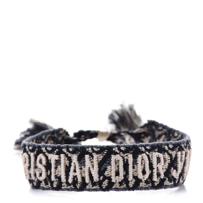 Christian Dior Woven Cotton J'Adior Friendship Bracelet Navy 1 of 5