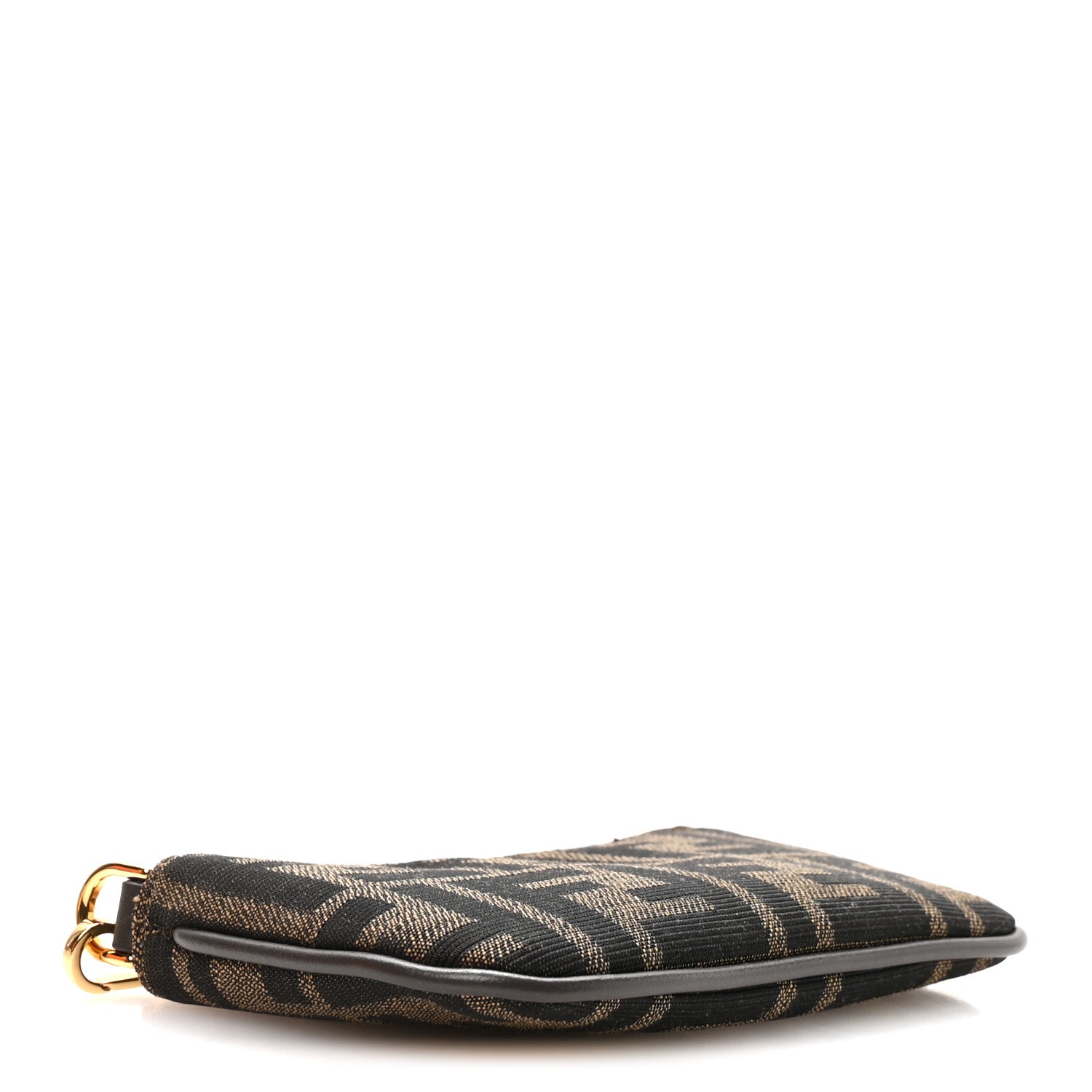 Fendi Fabric Jacquard FF 1974 Baguette Mini Pouch Tobacco Moro Sand 3 of 10