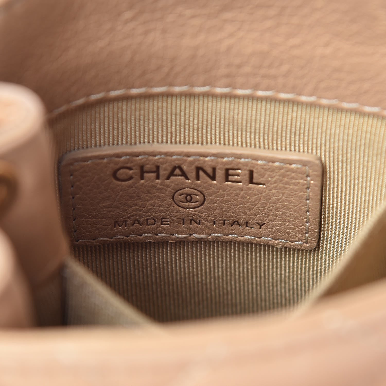 Chanel Metallic Calfskin Quilted Crossbody CC Phone Holder Gold 6 of 10