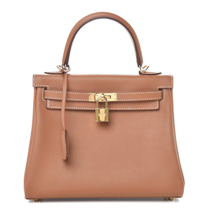 Hermes Swift Kelly Retourne 25 Gold 1 of 37