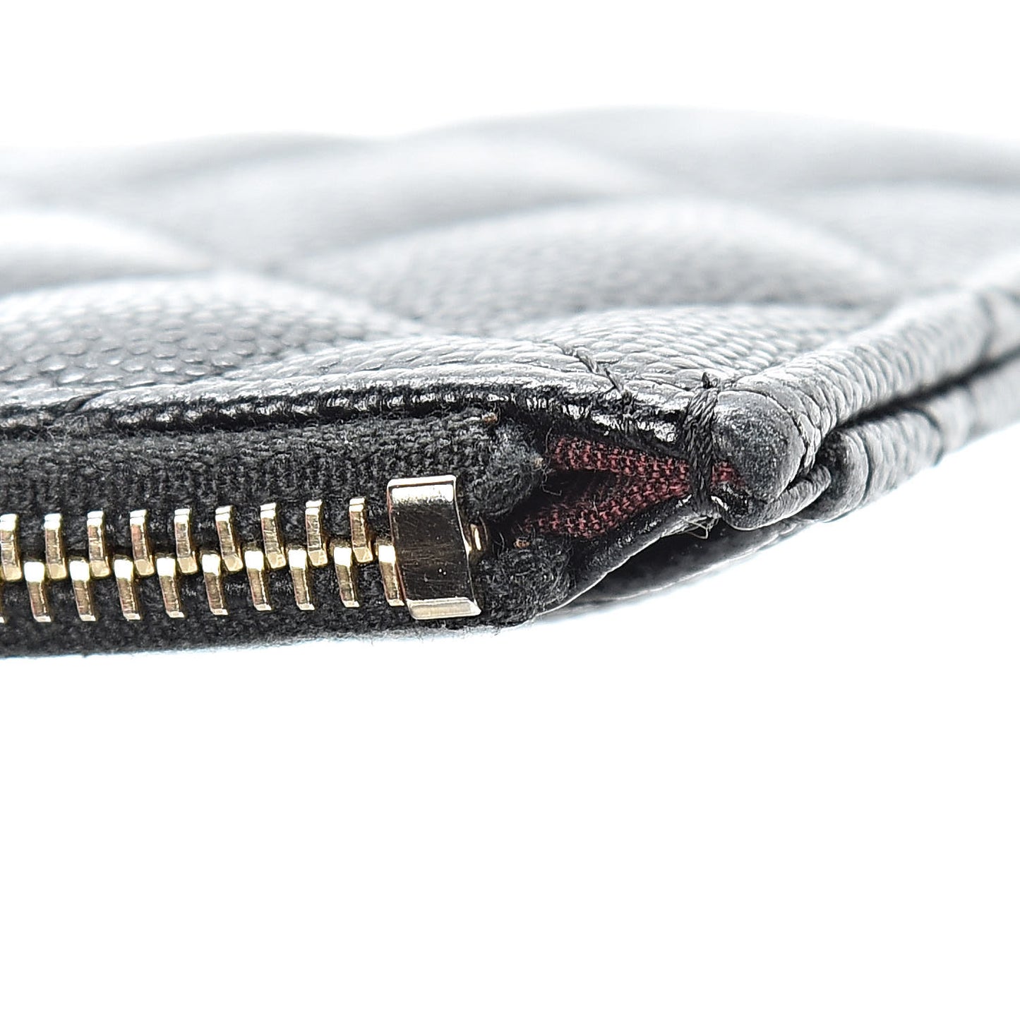 Caviar Quilted Classic Zip Pouch Black
