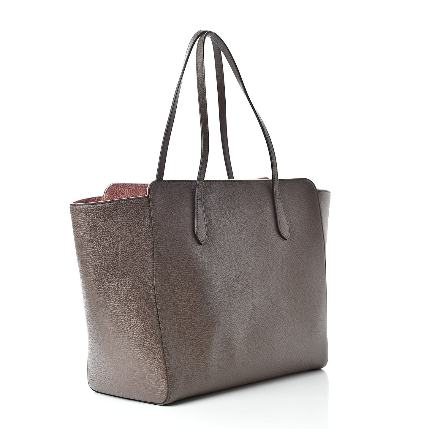 Dollar Calfskin Medium Swing Tote Grey Field Soft Pink