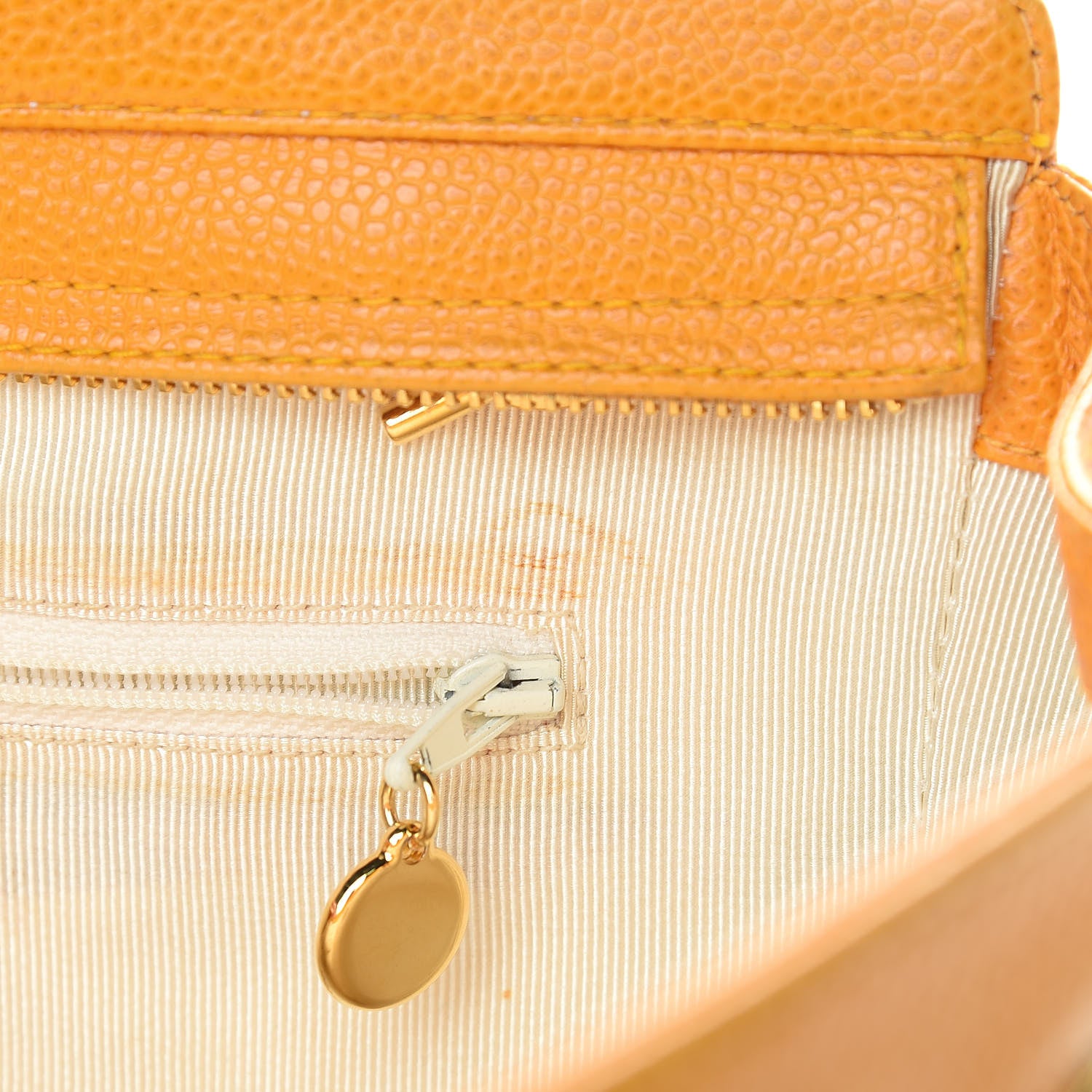 Chanel Caviar CC Shoulder Bag Yellow 17 of 18