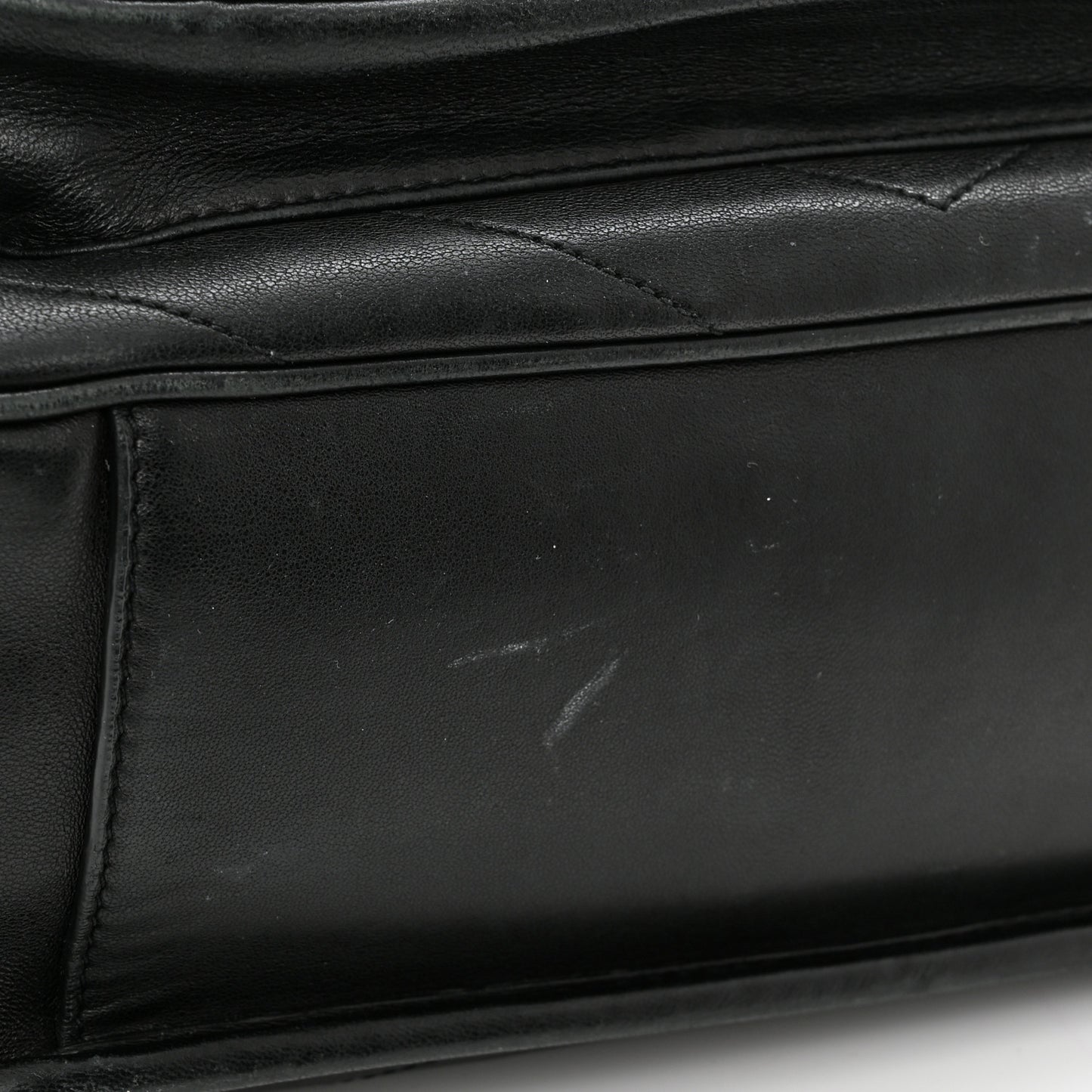 Lambskin Matelasse Monogram Medium Niki Chain Satchel Black
