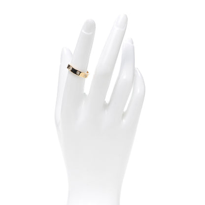 Cartier 18K Yellow Gold 8 Diamond 4mm LOVE Wedding Band Ring 54 6.75 2 of 4