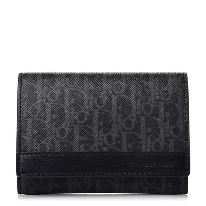 Chloe CHRISTIAN DIOR HOMME Coated Canvas Card Holder Grise 1 of 9