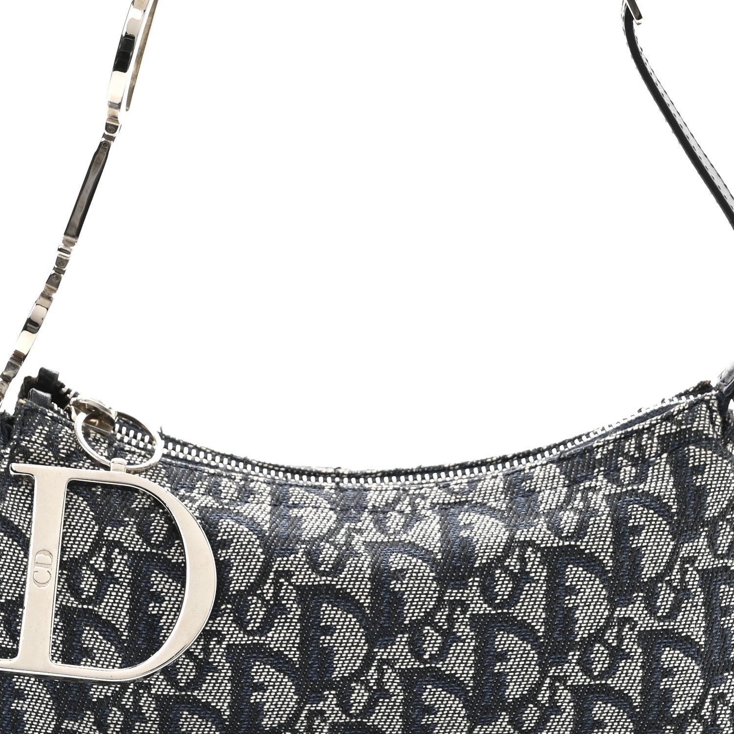 Christian Dior Monogram Shoulder Bag Pochette Blue 8 of 10