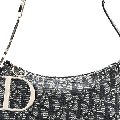 Christian Dior Monogram Shoulder Bag Pochette Blue 8 of 10