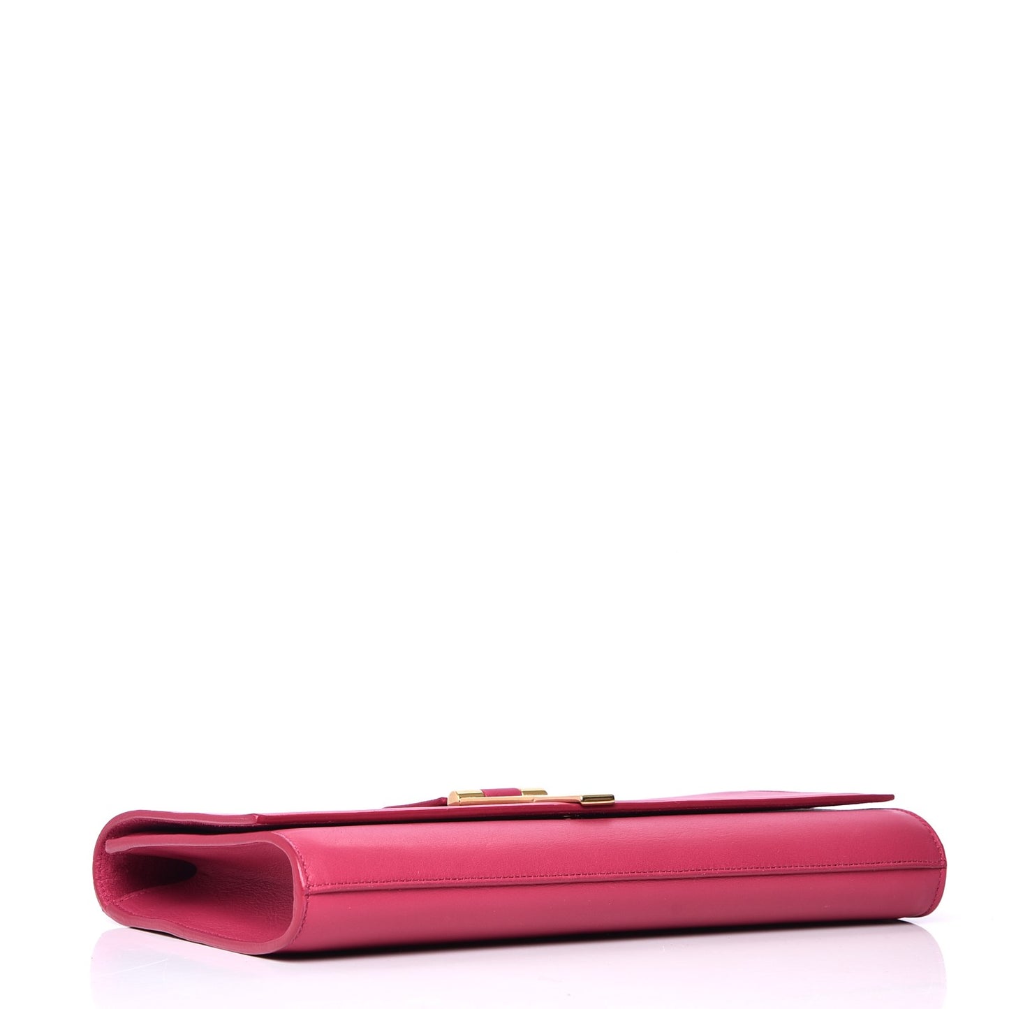 Calfskin Classic Y Ligne Clutch Fuchsia
