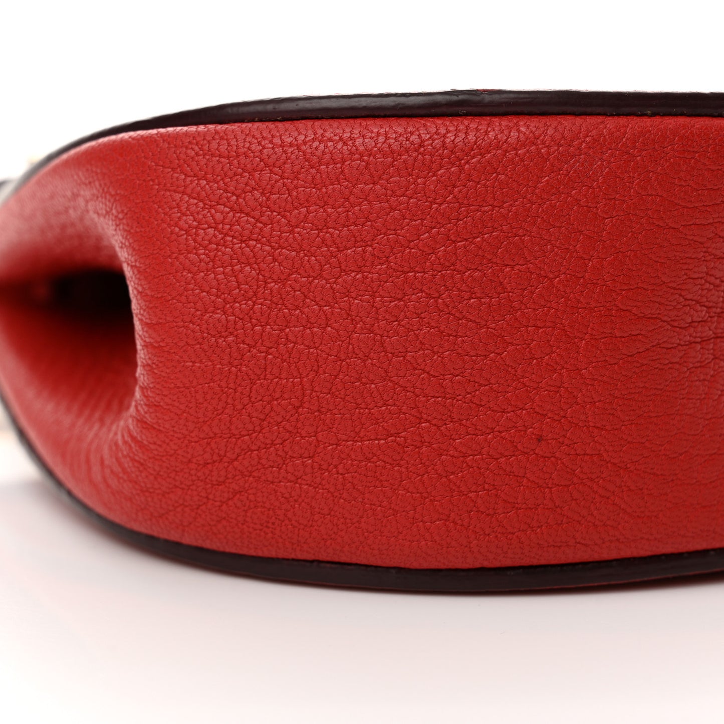 Grained Lambskin Mini Drew Shoulder Bag Plaid Red