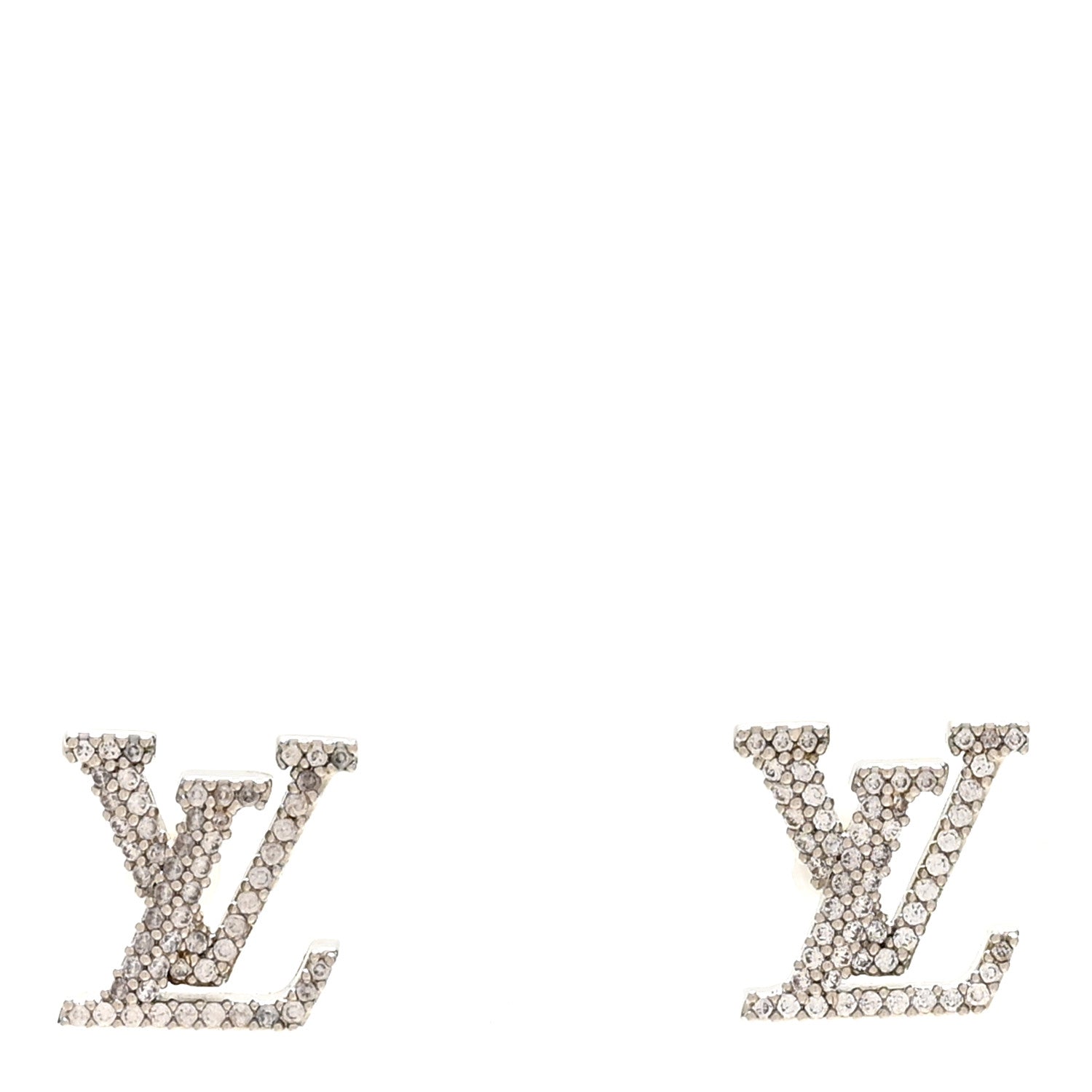Louis Vuitton Crystal LV Iconic Earrings Silver 1 of 5