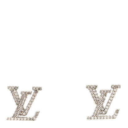 Louis Vuitton Crystal LV Iconic Earrings Silver 1 of 5